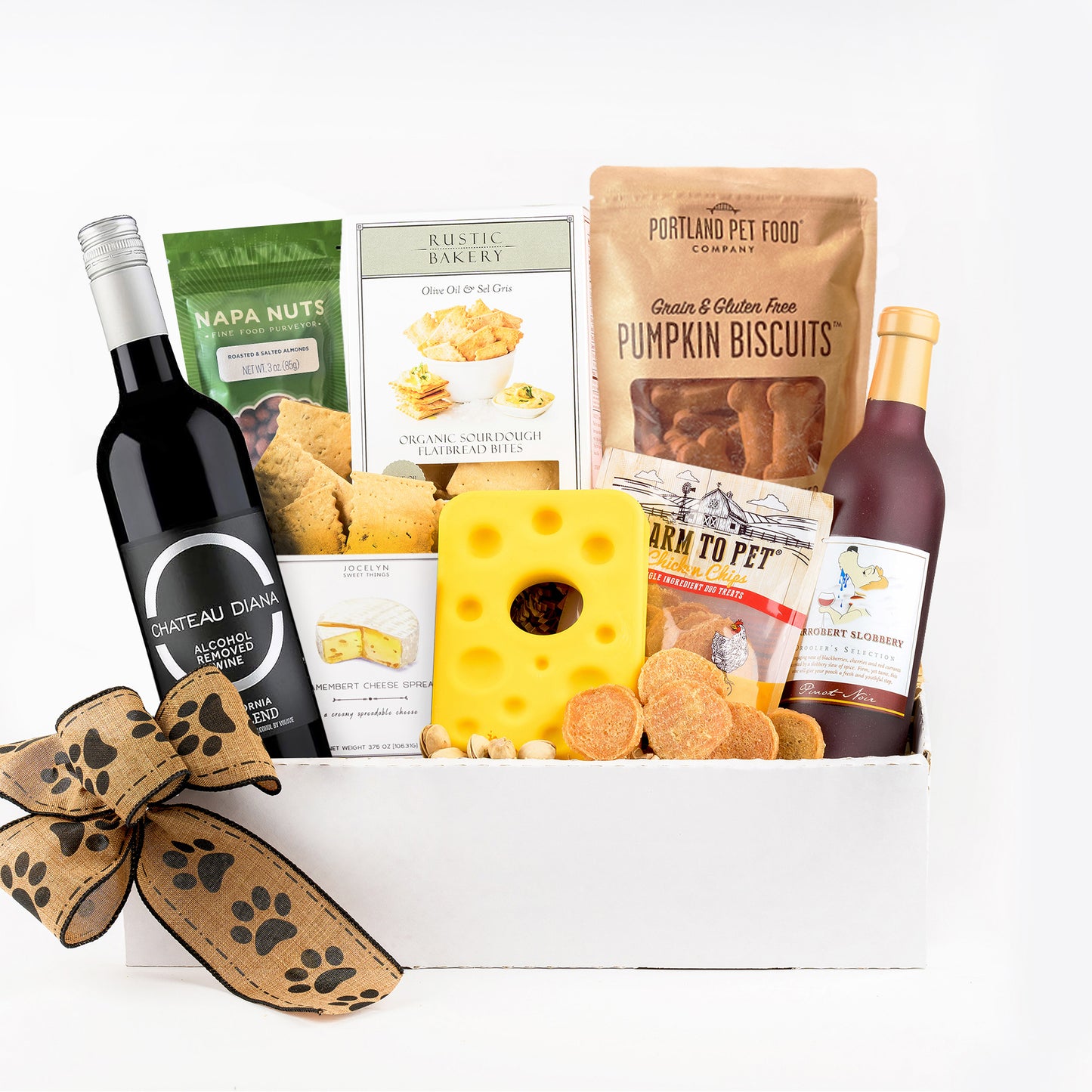 Vine to Canine Wine Pairing Buddies Gift Basket for Wine Lovers and Their Pups