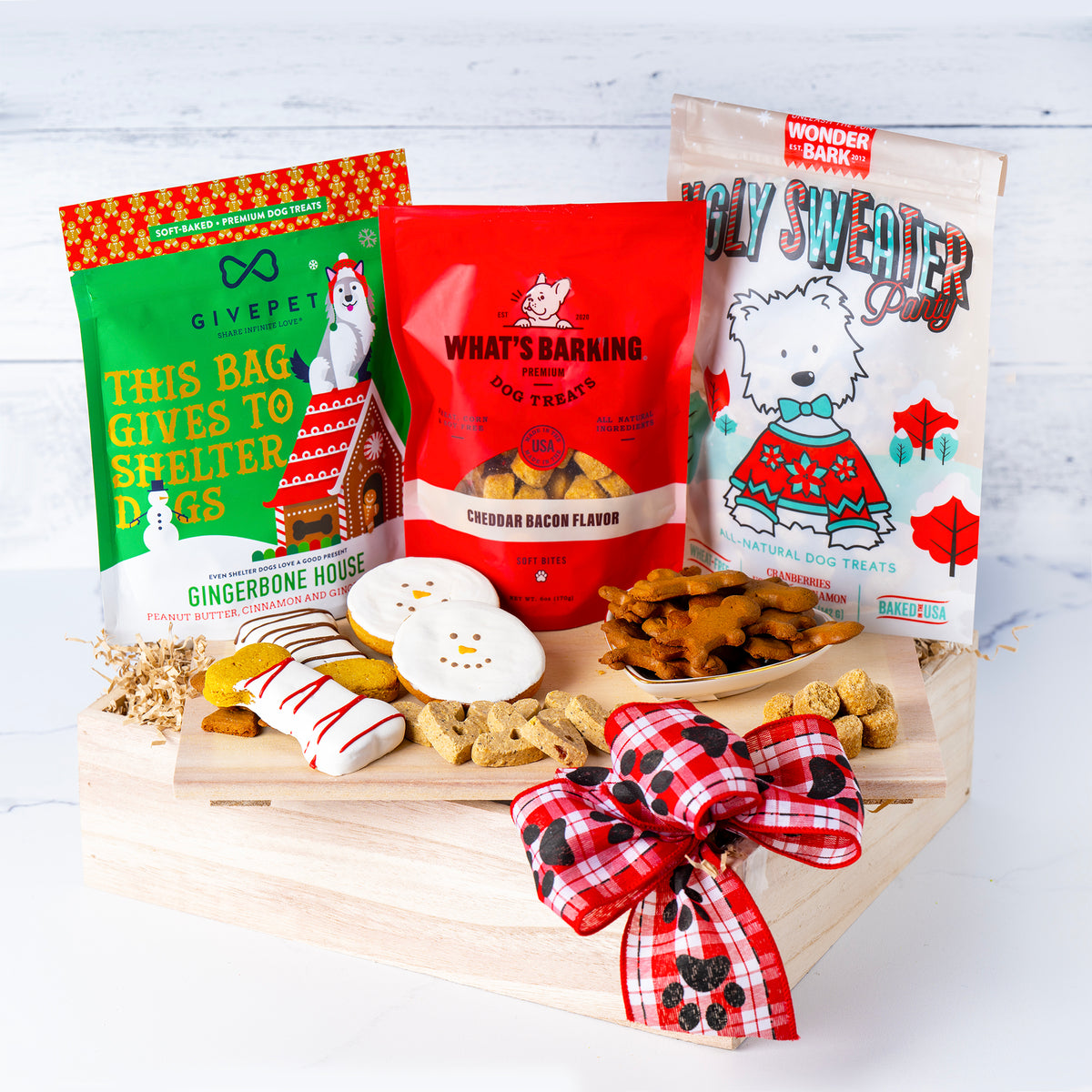 Holiday Dog Treats Crate Just for the Dog