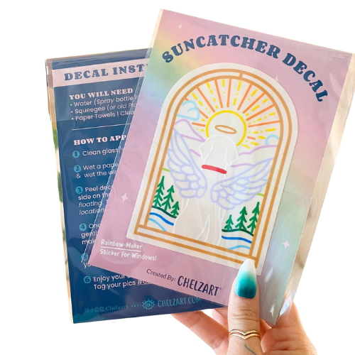 Dog Angel Suncatcher Decal - In Memory of Sympathy Gift