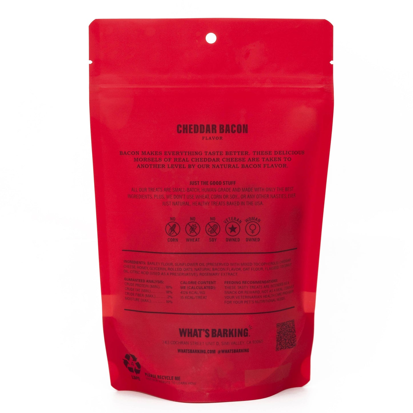 Cheddar Bacon Dog Treats, 6oz Case