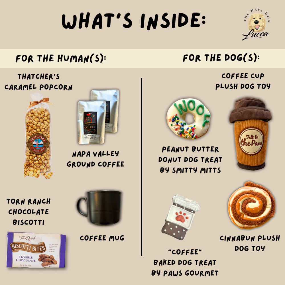 Coffee & Paw-fee Buddies Gift Basket for Shared Sips and Puppy Snuggles