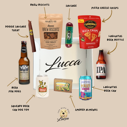 Paws & Pints, Beer and Snacks Buddies Gift Basket for Your Beer Buddy