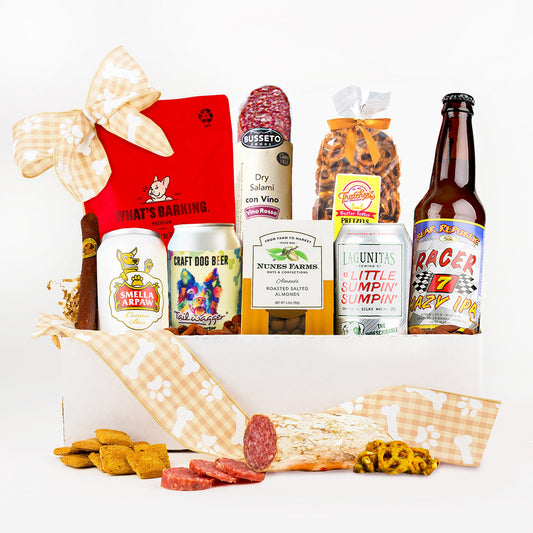 Paws & Pints, Beer and Snacks Buddies Gift Basket for Your Beer Buddy