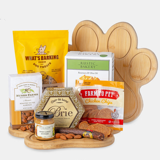 Paw'cuterie Gourmet Picnic Buddies Gift Basket for Pawrents & Pups