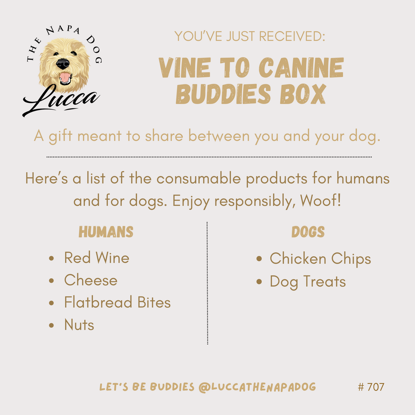 Vine to Canine Wine Pairing Buddies Gift Basket for Wine Lovers and Their Pups