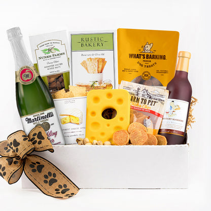 Vine to Canine Wine Pairing Buddies Gift Basket for Wine Lovers and Their Pups