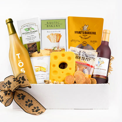 Vine to Canine Wine Pairing Buddies Gift Basket for Wine Lovers and Their Pups