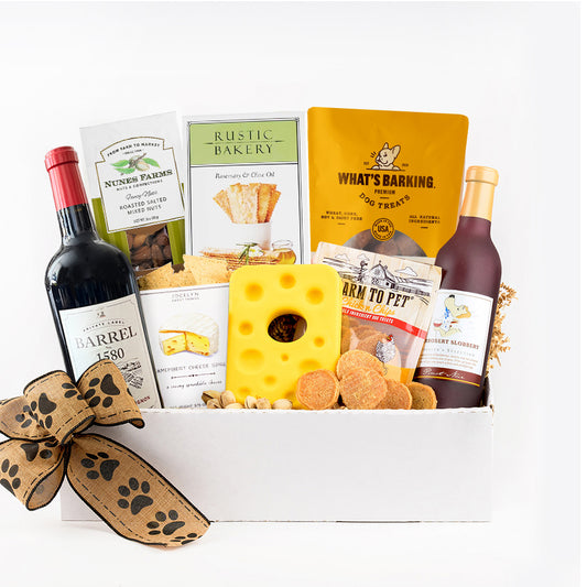 Vine to Canine Wine Pairing Buddies Gift Basket for Wine Lovers and Their Pups