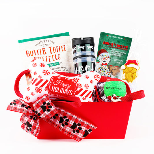 Winter Walks Holiday Christmas Dog Gift Basket