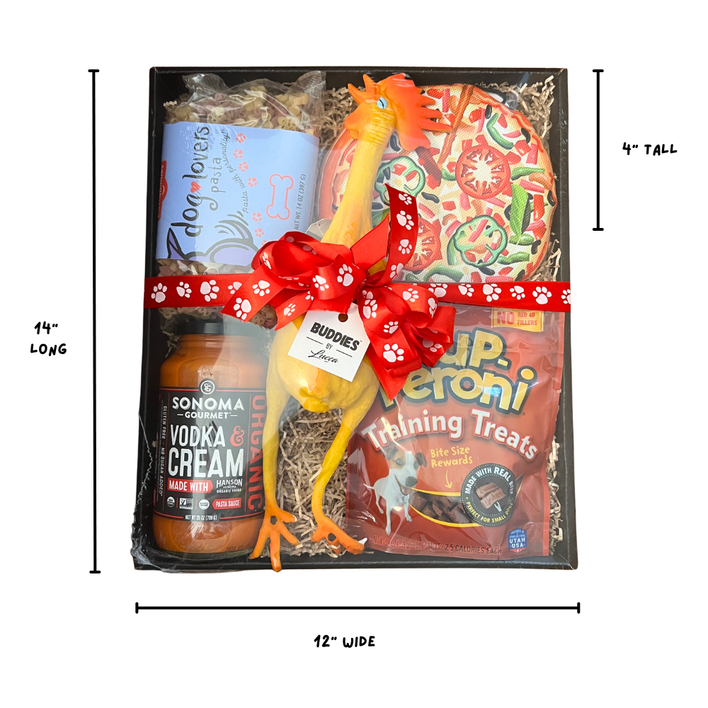 Pizza and Paw-sta Italian Buddies Gift Basket for Dogs and Dog Lovers