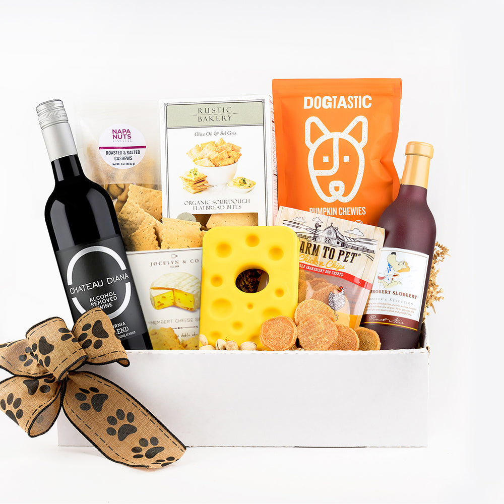 Vine to Canine Wine Pairing Buddies Gift Basket for Wine Lovers and Their Pups