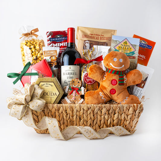 Holiday Extravaganza for the Whole Family and Pup Wine Gift Basket