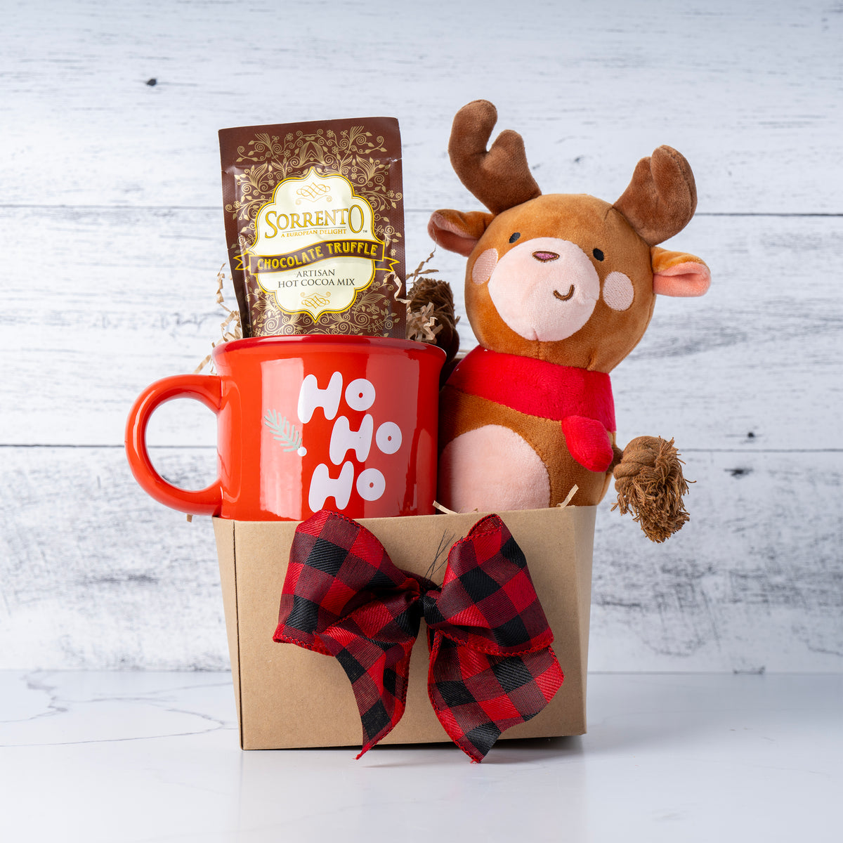 Sippin’ & Sleighin’ Reindeer Dog Toy & Mug Holiday Gift