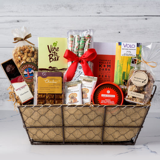 Napa Sonoma Chocolate Gift Basket for the Whole Family and Fido
