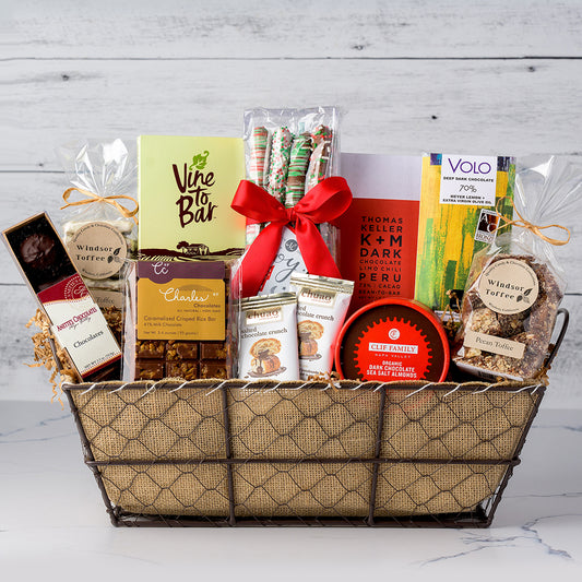 Napa Sonoma Chocolate Gift Basket for the Whole Family and Fido