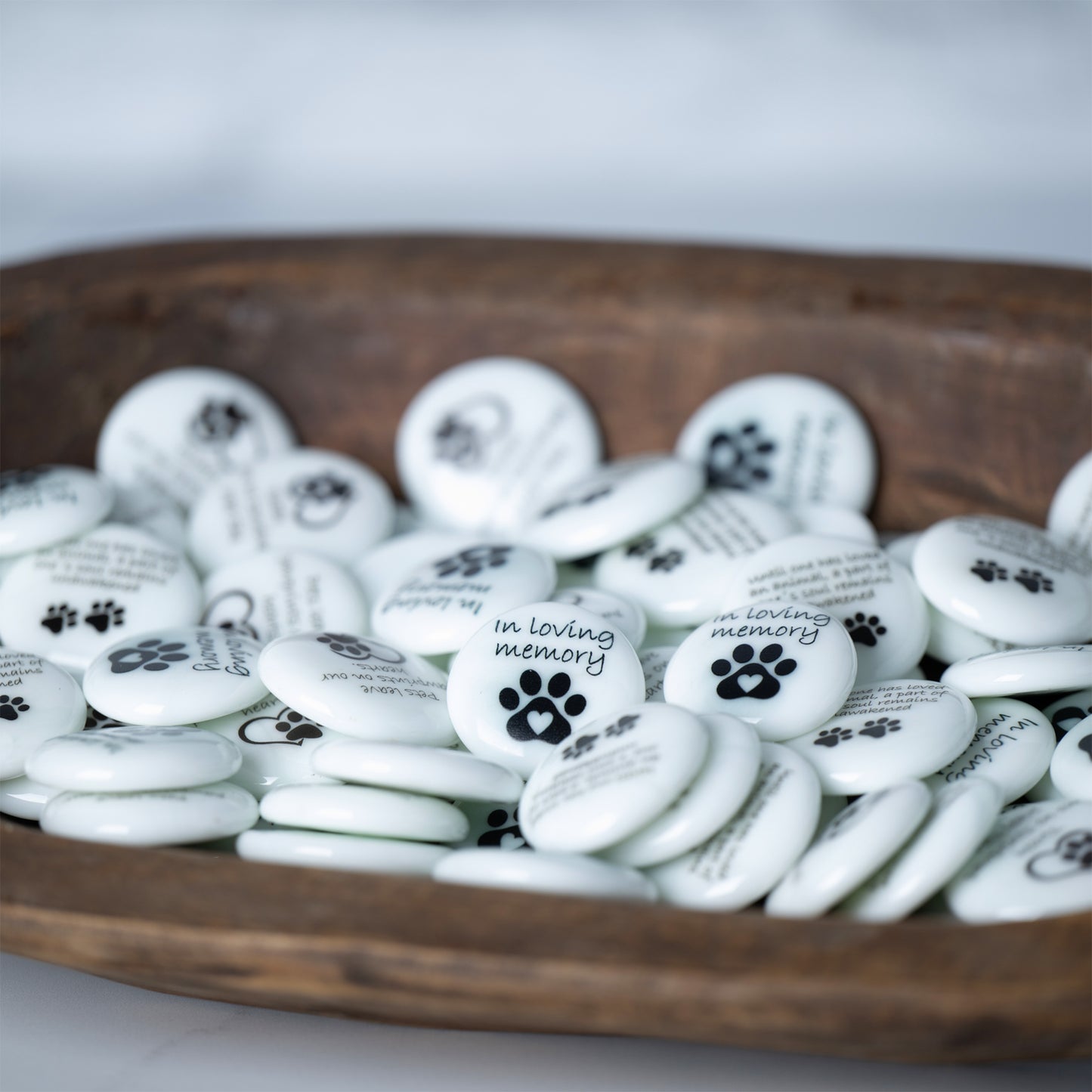 Pet Grief Imprinted Glass Stone