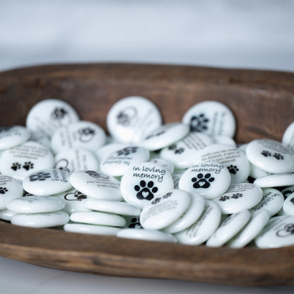 Pet Grief Imprinted Glass Stone