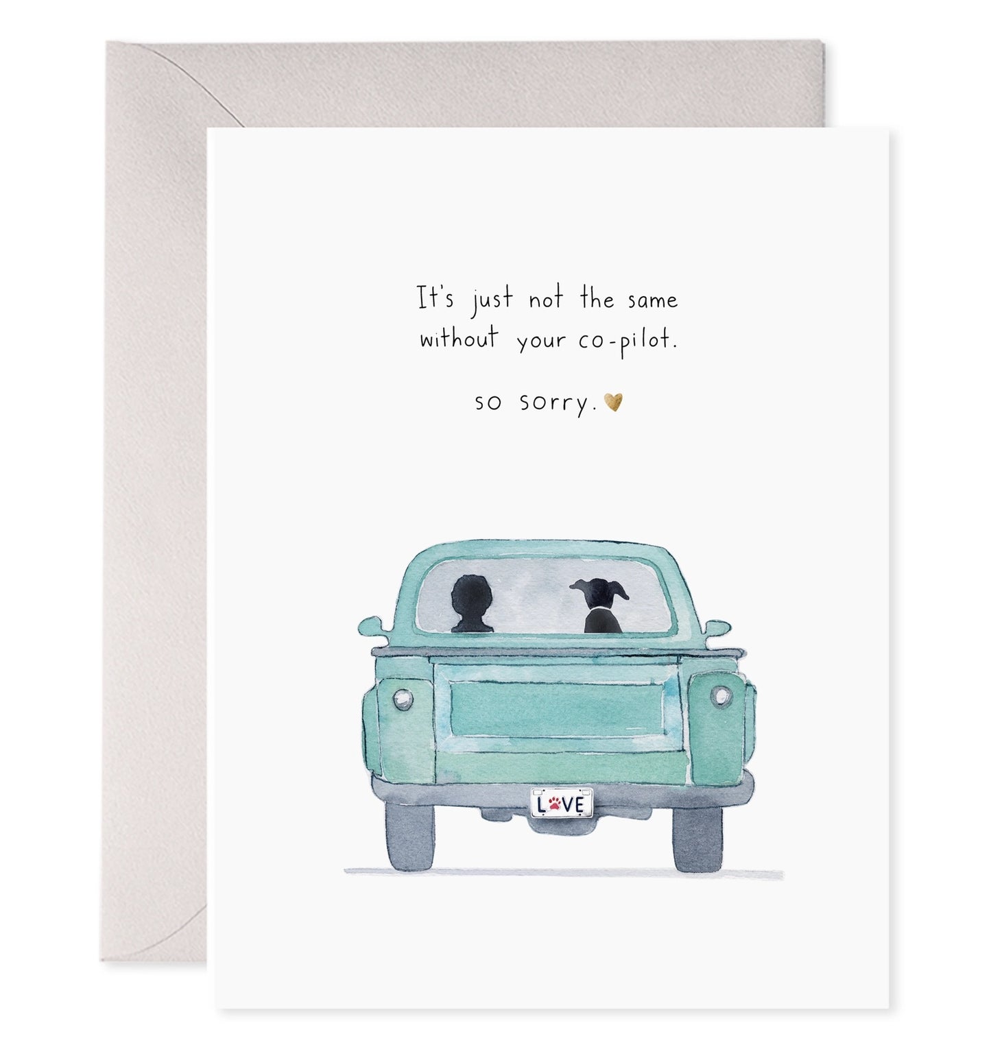 Dog Co-Pilot Sympathy Card