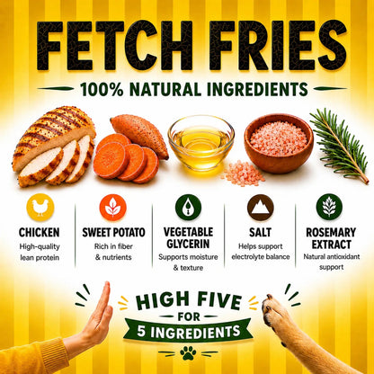 Fetch Fries Natural Dog Treats - Chicken and Sweet Potato