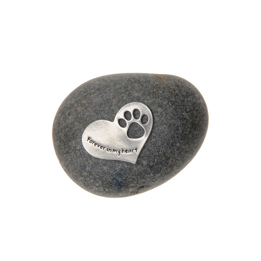 Pet Memorial Sympathy Gift Rock "Forever in my heart"