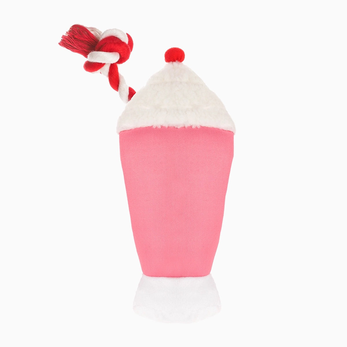 Summer Floating Strawberry Smoothie Dog Plush Rope Toy