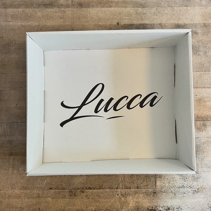 stop motion video of the building of vine to canine buddies by lucca gift box