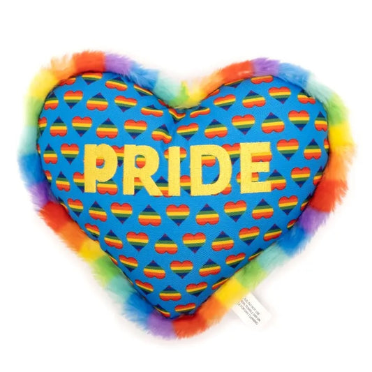 Pride Rainbow Plush Heart Dog Toy