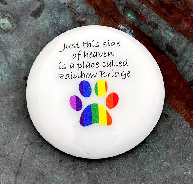 Pet Grief Imprinted Glass Stone