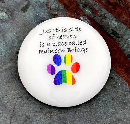 Pet Grief Imprinted Glass Stone