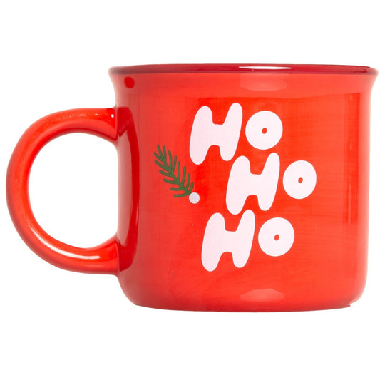 HO HO HO Red Holiday Camper Mug