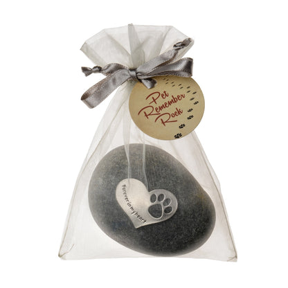 Pet Memorial Sympathy Gift Rock "Forever in my heart"