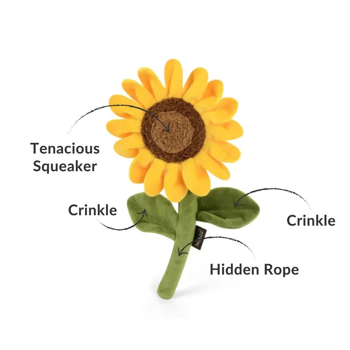 Sunflower Plush Dog Toy