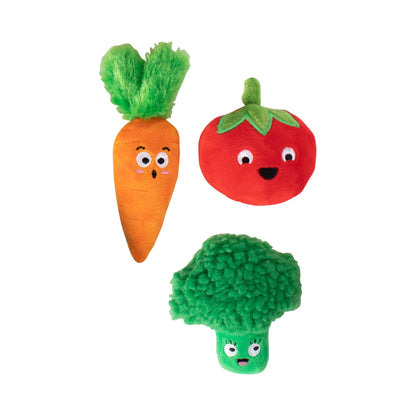 Farm To Table 3 Piece Vegetable Dog Toy Set