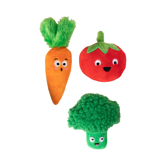 Farm To Table 3 Piece Vegetable Dog Toy Set